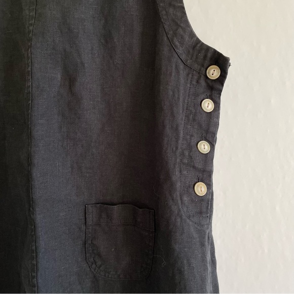 Black Linen Dress Size M - Picture 5 of 13